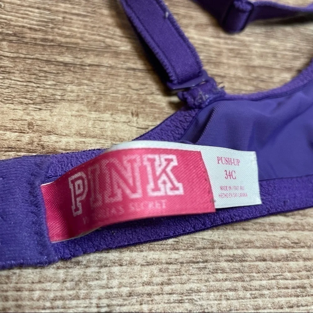 Victoria's Secret Pink Push Up Bra Purple - Picture 2 of 3
